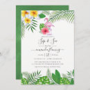 Search for watercolor flamingo invitations Luau
