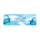 Search for sea turtles return address labels Blue