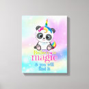 Search for rainbow unicorn canvas prints Colourful