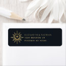 Search for navy and gold return address labels Vintage