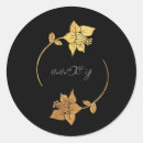 Search for floral save the date stickers Gold