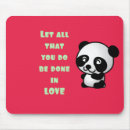 Search for panda love mouse mats Cute