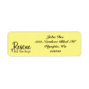 Search for rescue dogs return address labels Pets