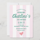 Search for pink stripe invitations Retro