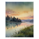 Search for peaceful scene posters Watercolor landscape