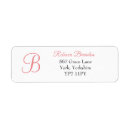 Search for monogram return address stickers Simple
