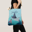 Search for stingray bags Under the sea