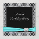 Search for blue black 40th birthday invitations Party