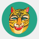 Search for colourful tiger stickers Watercolor
