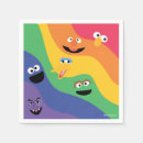 Search for big bird napkins Rainbow