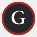 Search for monogram letter g stickers Red