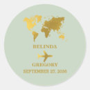 Search for plane wedding stickers World map