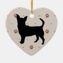 Search for dog silhouette christmas tree decorations Black and white