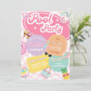 Search for cute pool party invitations Retro