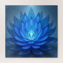 Search for lotus flower puzzles Blue