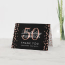 Search for 50th birthday thank you cards Rose gold