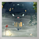 Search for winter bird posters Blue