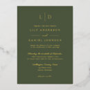 Search for olive green gold wedding invitations Classic