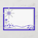 Search for blue snowflake postcards Snowing