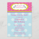 Search for candy 3rd birthday invitations Sweet