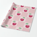 Search for retro cherries wrapping paper Red