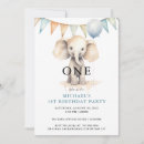 Search for blue elephant birthday invitations Watercolor