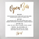 Search for open bar reception party drink menus Newly weds