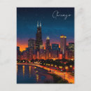Search for chicago city lights postcards Illinois