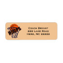 Search for basketball return address labels Hoops