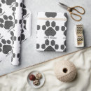 Search for paw prints wrapping paper Black