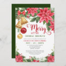 Search for december bridal shower invitations Poinsettia