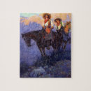 Search for cowboy and horse puzzles Cowboys