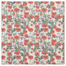 Search for red poppy fabric Pattern