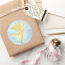 Search for angels round stickers Guardian angel