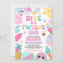 Search for 12th birthday invitations Pool party
