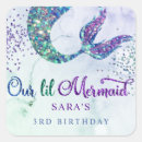 Search for square mermaid stickers Purple