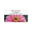 Search for beautiful blooms return address labels Pink