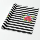 Search for black floral print wrapping paper White