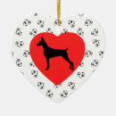 Search for doberman christmas tree decorations Heart