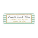 Search for mint and gold return address labels Bridal shower