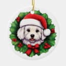 Search for bichon frise christmas tree decorations Puppy