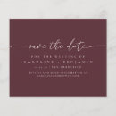 Search for burgundy wedding save the dates Minimalist