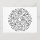 Search for adult colouring postcards Mandala