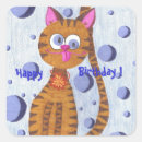 Search for cat illustration stickers Happy birthday