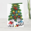 Search for cat lover christmas cards Retro