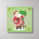 Search for vintage santa claus canvas prints Red