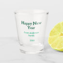 Search for new year shot glasses Calligraphy typography elegant