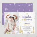 Search for child 1st birthday invitations Purple