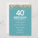 Search for glitter 40th birthday invitations Party