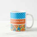 Search for red floral pattern mugs Orange